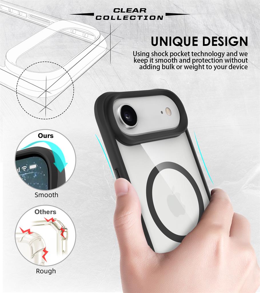 Apple iPhone 17 Air TOKO Taurustar magsafe hátlap tok (Fekete)