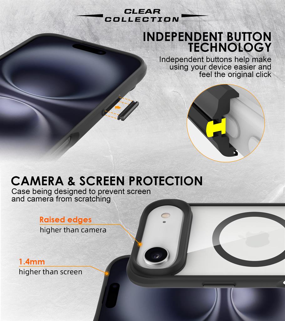 Apple iPhone 17 Air TOKO Taurustar magsafe hátlap tok (Fekete)