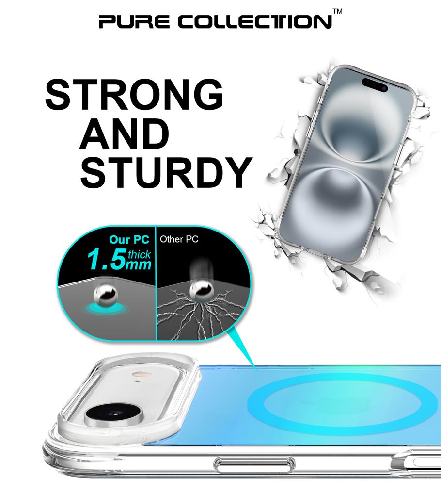 Apple iPhone 17 Air TOKO Triangle magsafe hátlap tok (Kék)