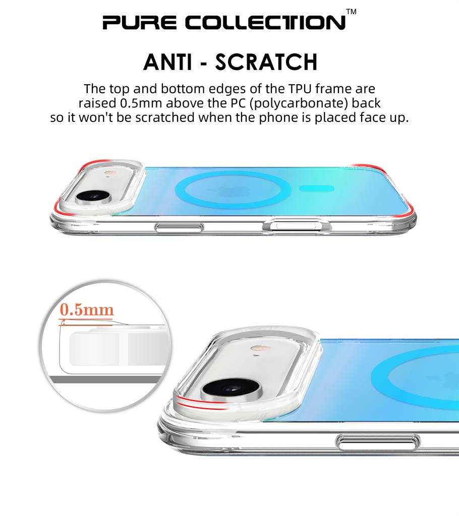 Apple iPhone 17 Air TOKO Triangle magsafe hátlap tok (Kék)