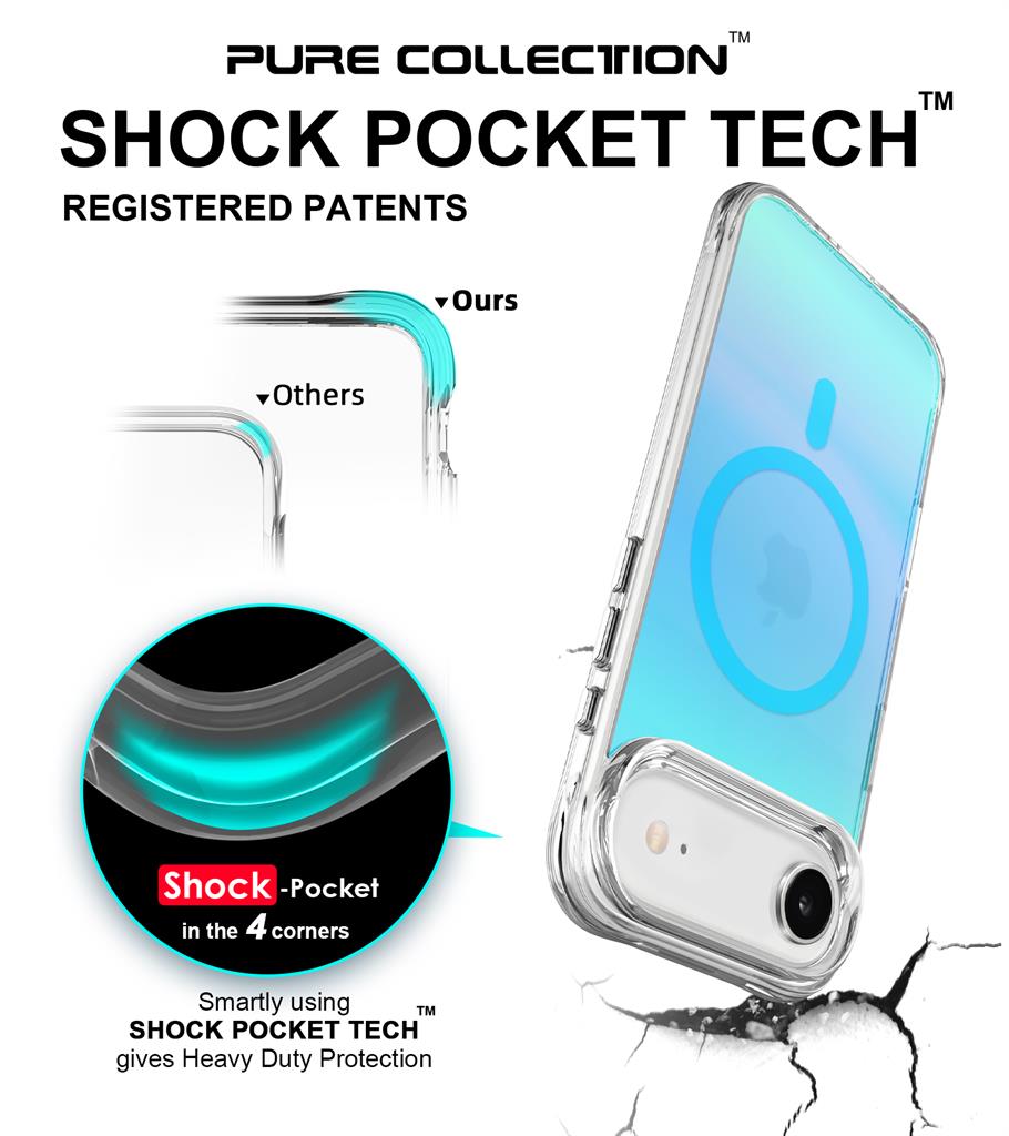 Apple iPhone 17 Air TOKO Triangle magsafe hátlap tok (Kék)