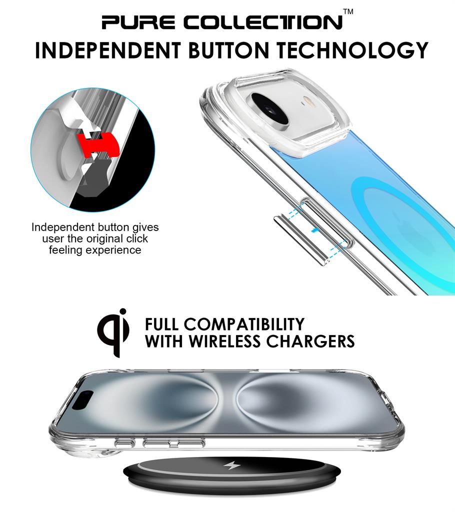 Apple iPhone 17 Air TOKO Triangle magsafe hátlap tok (Kék)