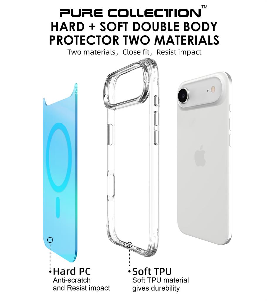 Apple iPhone 17 Air TOKO Triangle magsafe hátlap tok (Kék)