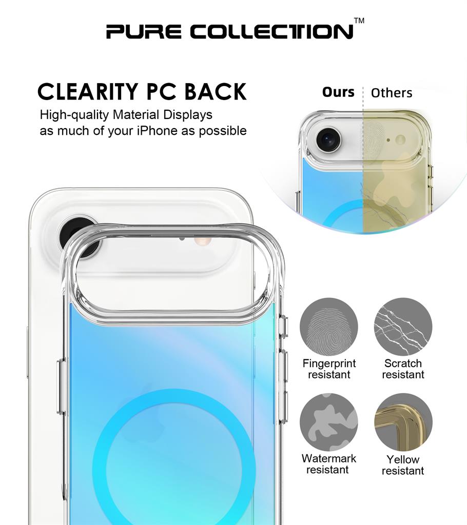 Apple iPhone 17 Air TOKO Triangle magsafe hátlap tok (Kék)