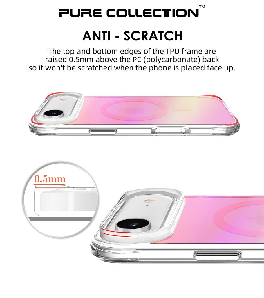 Apple iPhone 17 Air TOKO Triangle magsafe hátlap tok (Rózsaszín)