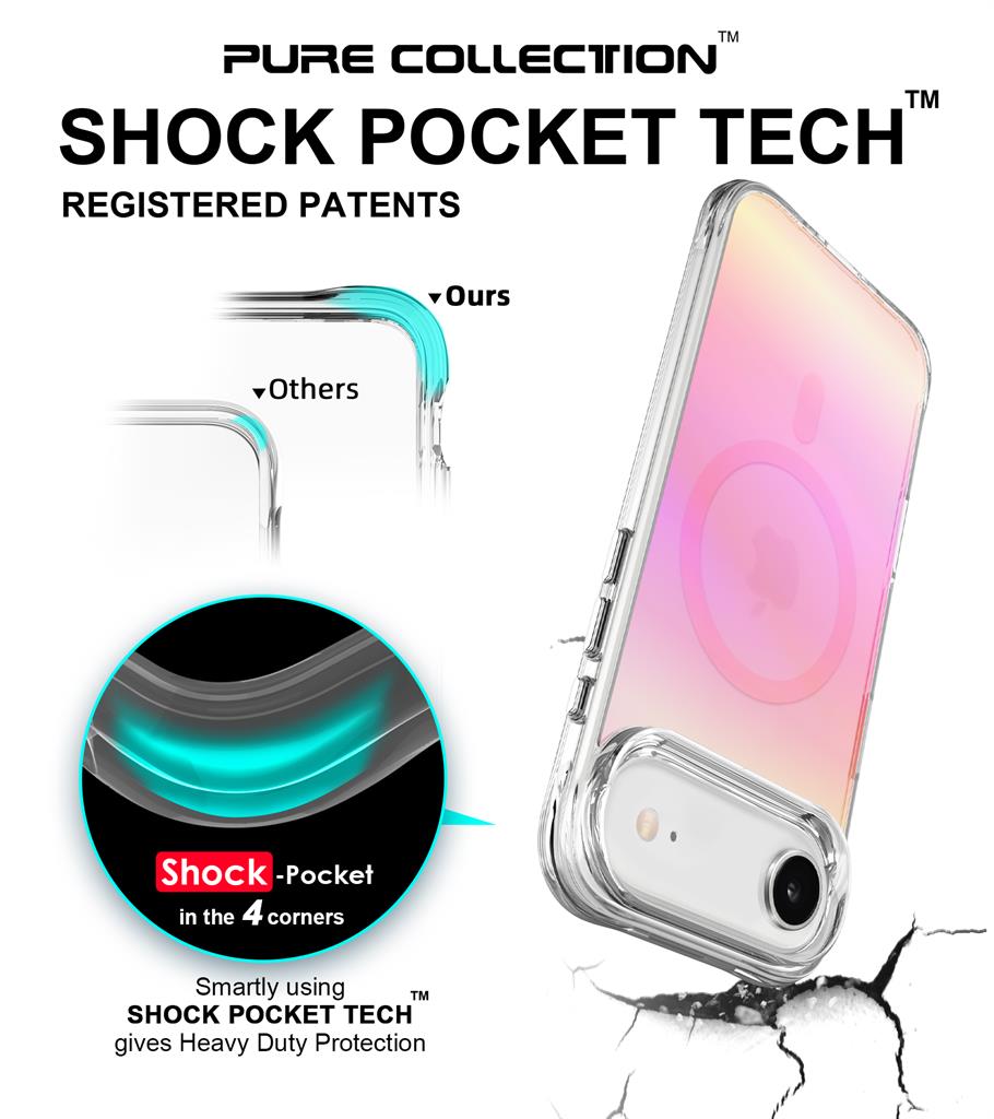 Apple iPhone 17 Air TOKO Triangle magsafe hátlap tok (Rózsaszín)