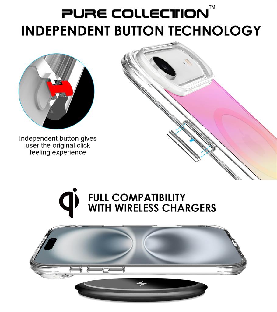 Apple iPhone 17 Air TOKO Triangle magsafe hátlap tok (Rózsaszín)