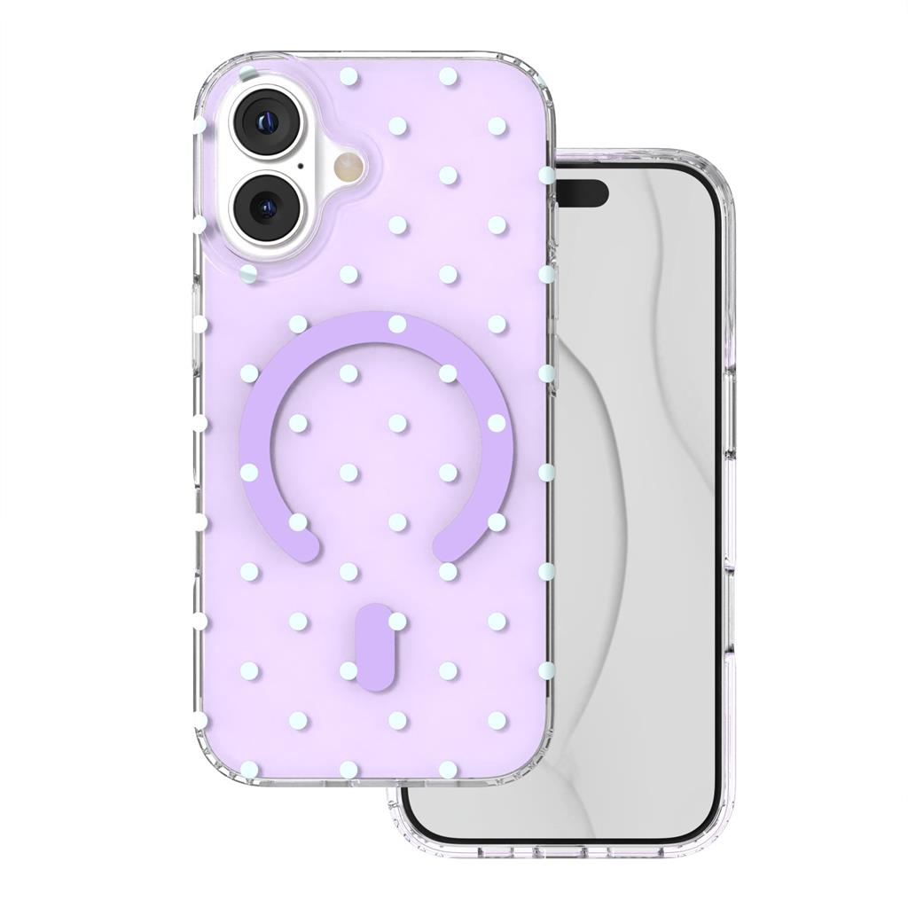Apple iPhone 17 Bubble Dots MagSafe hátlap tok (Lila)