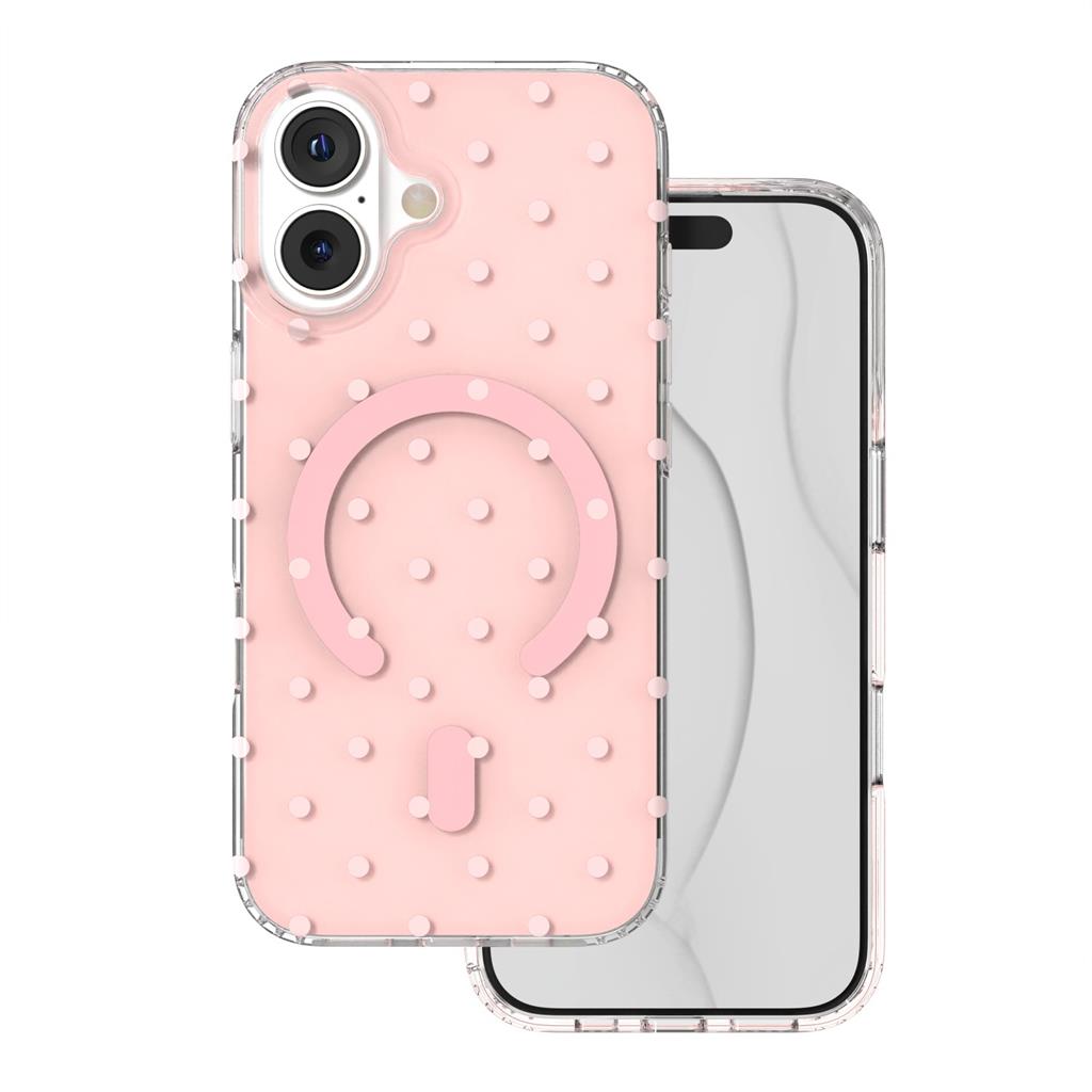 Apple iPhone 17 Bubble Dots MagSafe hátlap tok (Rózsaszín)