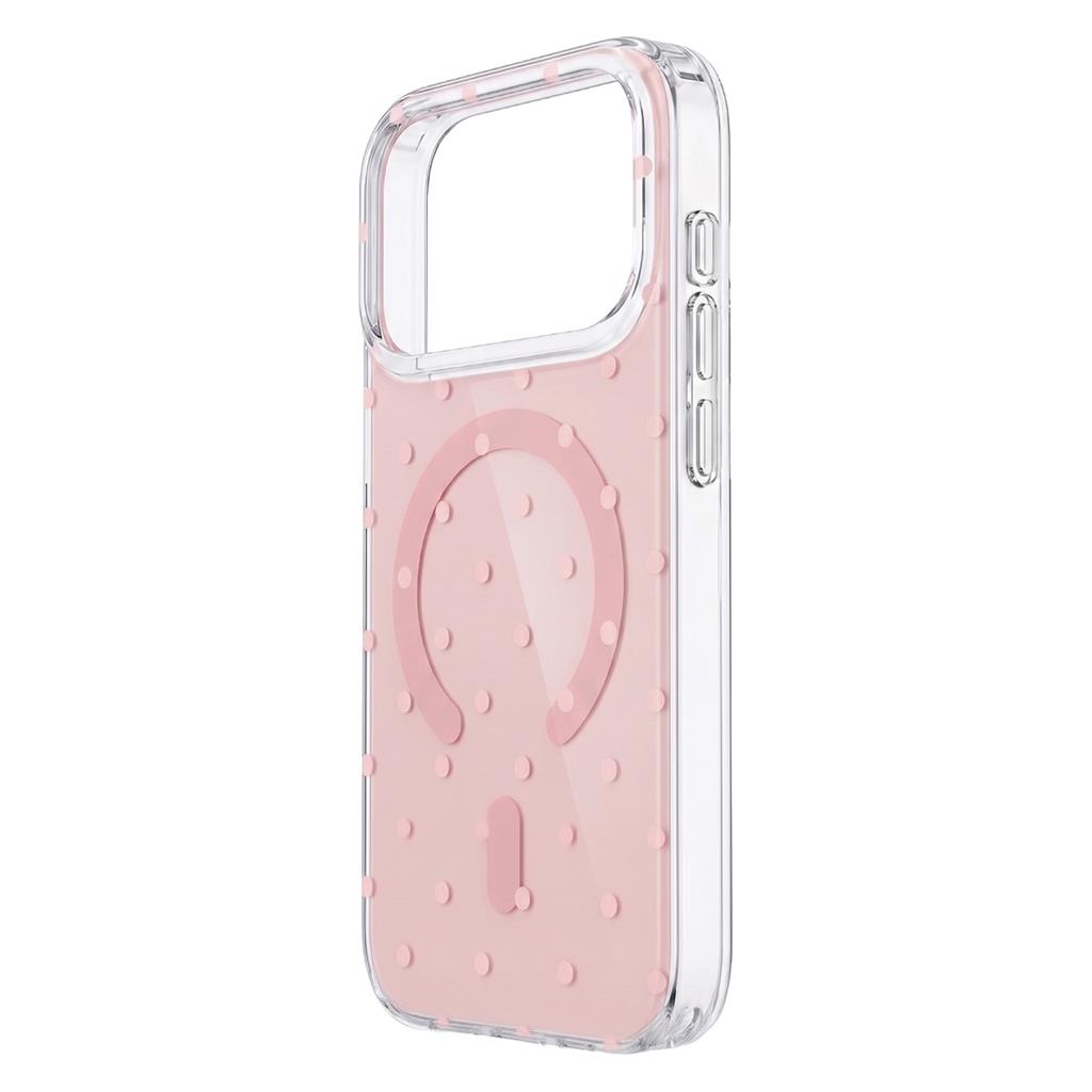 Apple iPhone 17 Bubble Dots MagSafe hátlap tok (Rózsaszín)