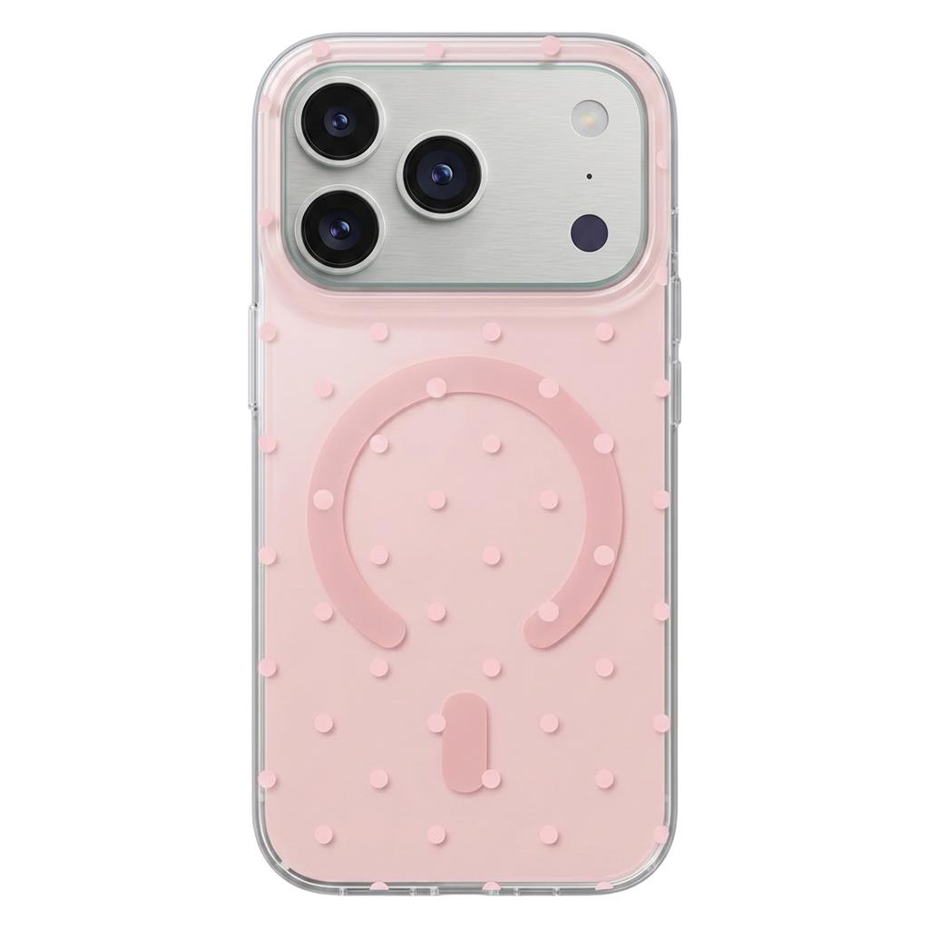 Apple iPhone 17 Bubble Dots MagSafe hátlap tok (Rózsaszín)