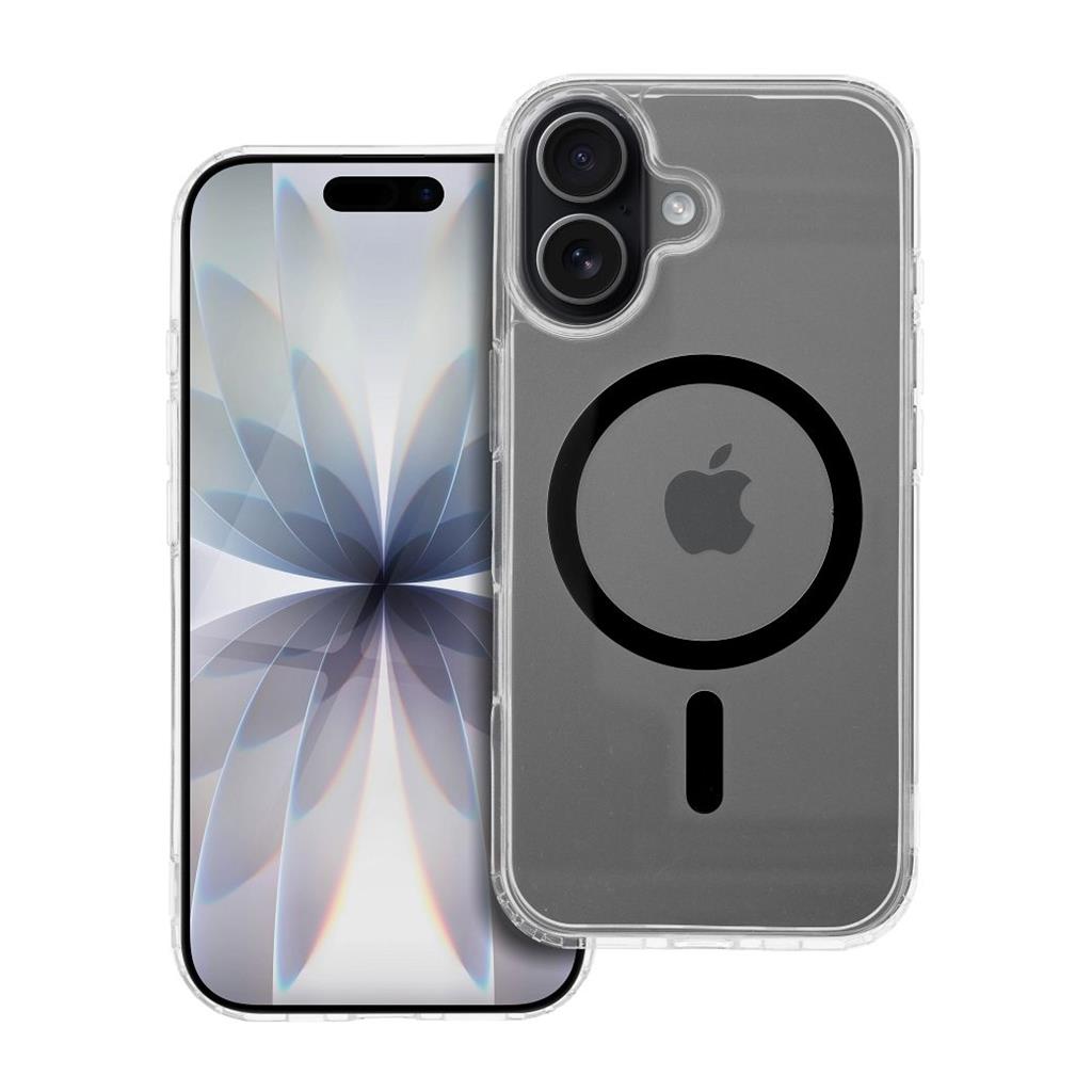 Apple iPhone 17 Drop Glue Colorful Ring MagSafe hátlap tok (Fekete)