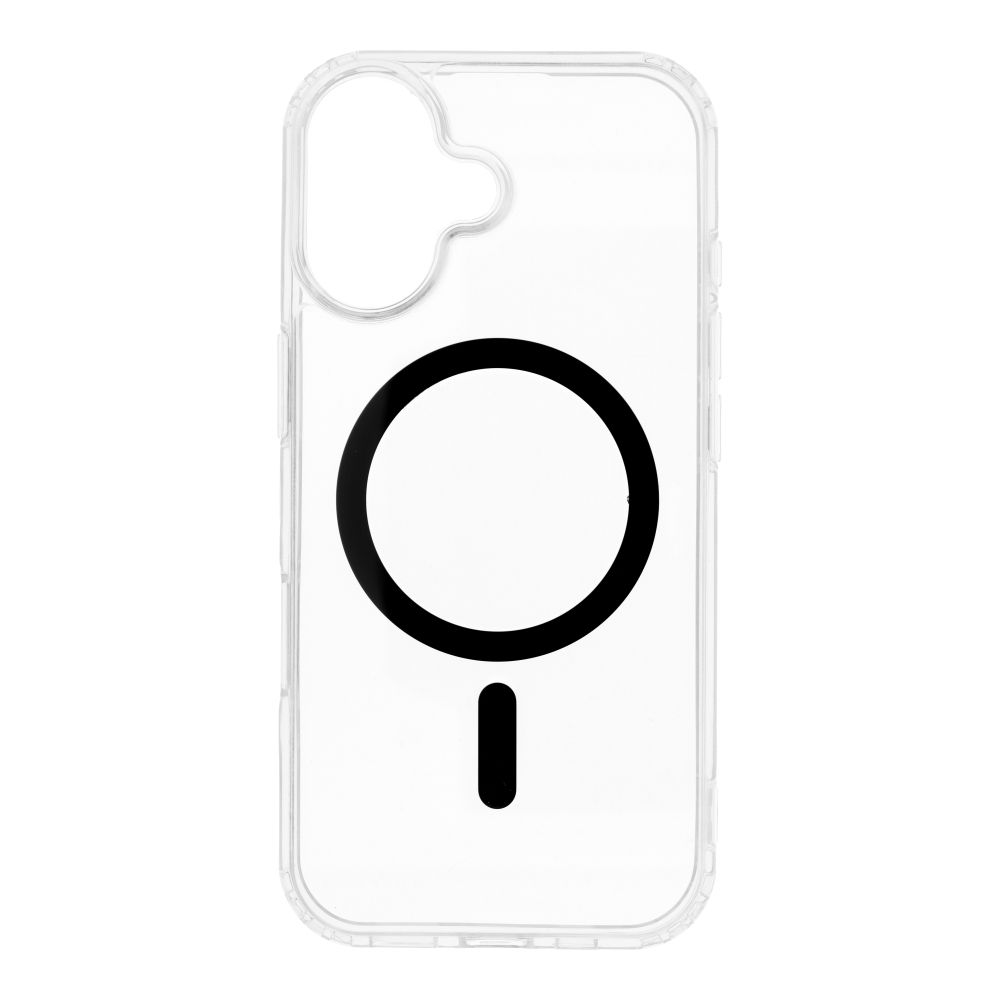 Apple iPhone 17 Drop Glue Colorful Ring MagSafe hátlap tok (Fekete)