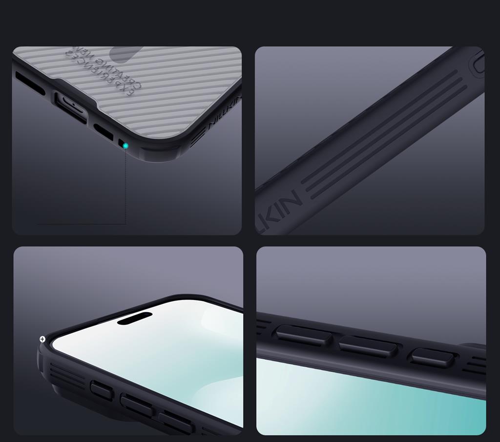 Apple iPhone 17 Nillkin camshield armor hátlap tok (Fekete)