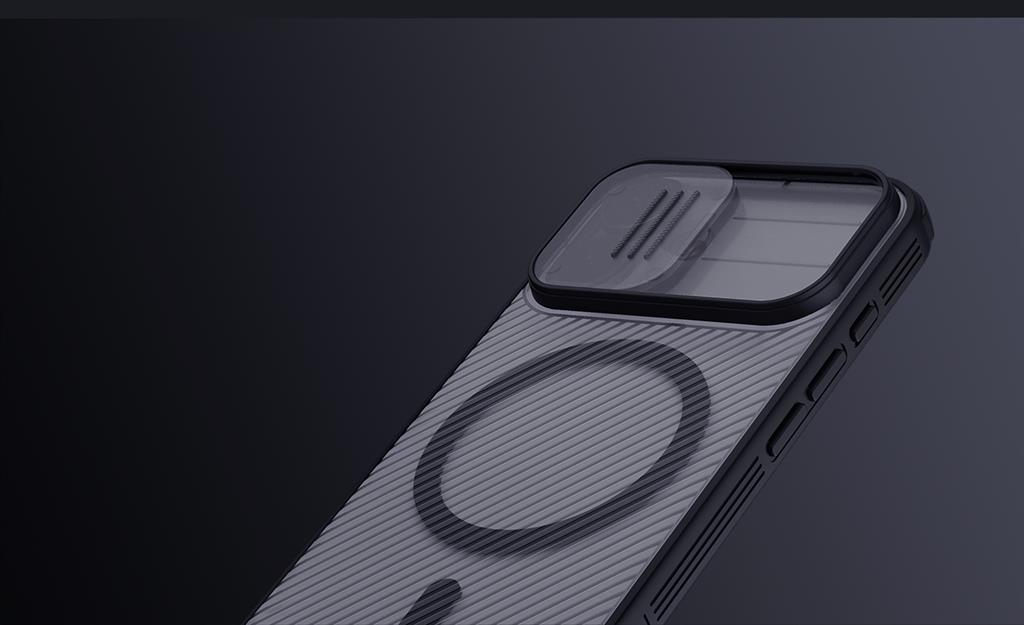 Apple iPhone 17 Nillkin camshield armor hátlap tok (Fekete)