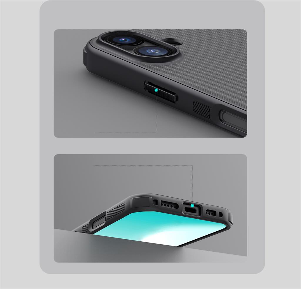 Apple iPhone 17 Nillkin Lenswing magsafe hátlap tok (Fekete)