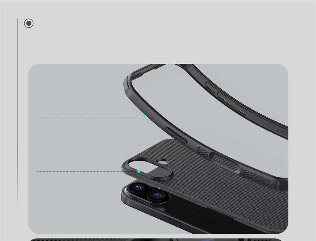 Apple iPhone 17 Nillkin nature pro magsafe hátlap tok (Fekete)