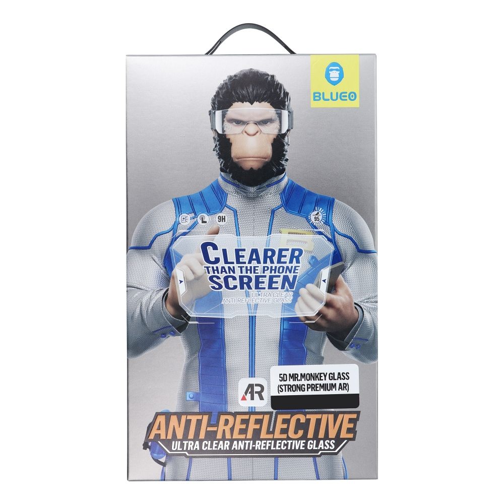 Apple iPhone 17 Pro BLUEO Ultra clear tükröződésmentes prémium üvegfólia (Átlátszó fekete peremmel)