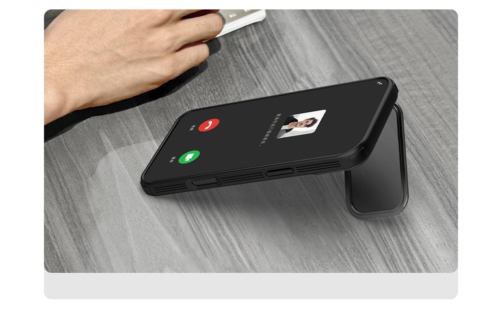 Apple iPhone 17 Pro Max Nillkin Camshield Prop MagSafe hátlap tok (Fekete)