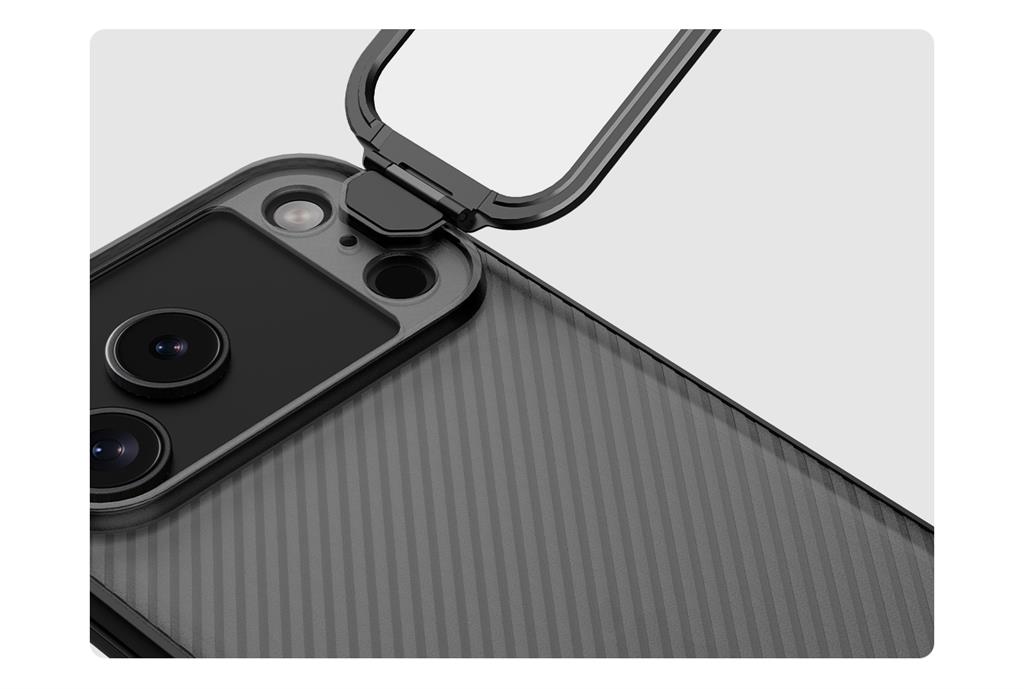 Apple iPhone 17 Pro Max Nillkin Camshield Prop MagSafe hátlap tok (Fekete)