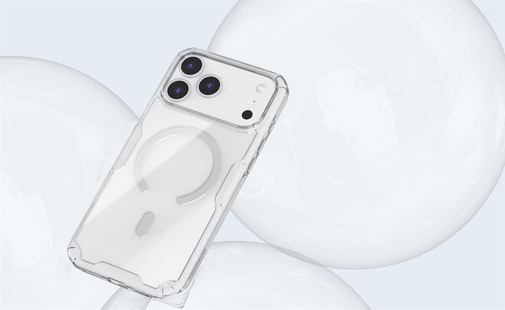 Apple iPhone 17 Pro Max Nillkin Camshield S magsafe hátlap tok (Fehér)