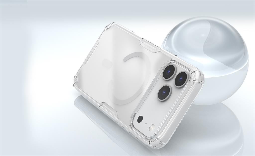 Apple iPhone 17 Pro Max Nillkin Camshield S magsafe hátlap tok (Fehér)