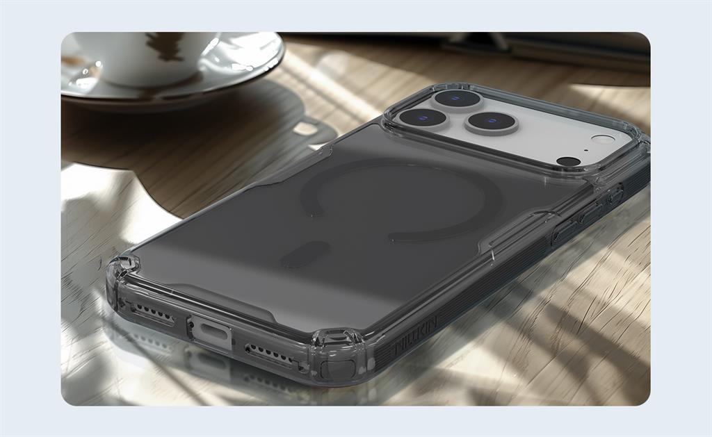 Apple iPhone 17 Pro Max Nillkin Camshield S magsafe hátlap tok (Fehér)