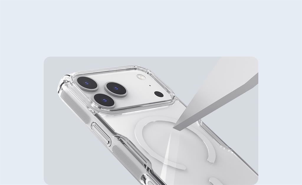 Apple iPhone 17 Pro Max Nillkin Camshield S magsafe hátlap tok (Fekete)