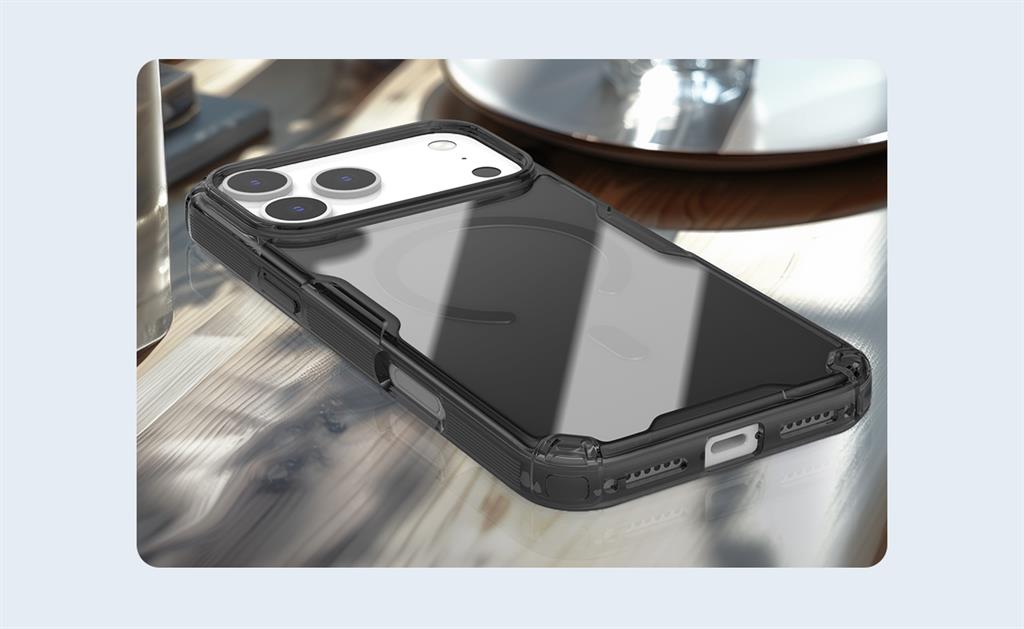 Apple iPhone 17 Pro Max Nillkin Camshield S magsafe hátlap tok (Fekete)