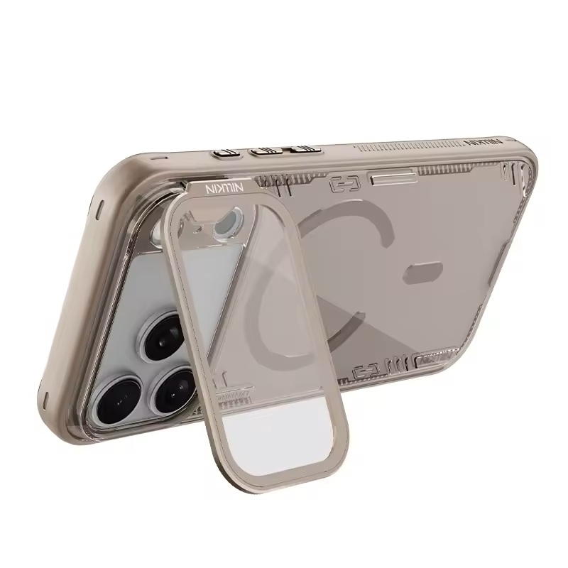 Apple iPhone 17 Pro Max Nillkin Iceblade Prop magsafe hátlap tok (Barna)