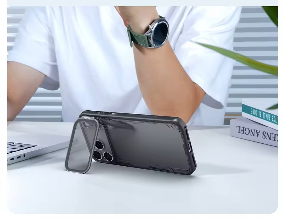 Apple iPhone 17 Pro Max Nillkin Iceblade Prop magsafe hátlap tok (Szürke)