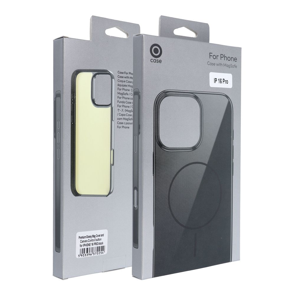 Apple iPhone 17 Pro Max Premium Glossy MagSafe hátlap tok (Fekete)