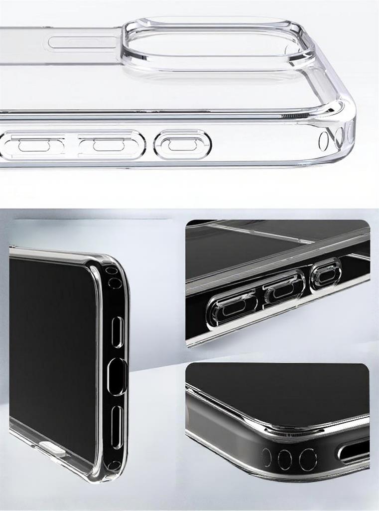 Apple iPhone 17 Pro Max Roar Haptic Button MagSafe hátlap tok (Átlátszó)