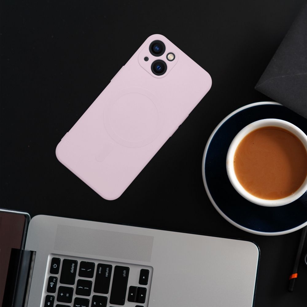 Apple iPhone 17 Pro Max Silicone mag cover magsafe hátlap tok (Rózsaszín)