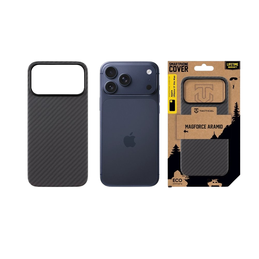 Apple iPhone 17 Pro Max Tactical MagForce Aramid MagSafe hátlap tok (Fekete)