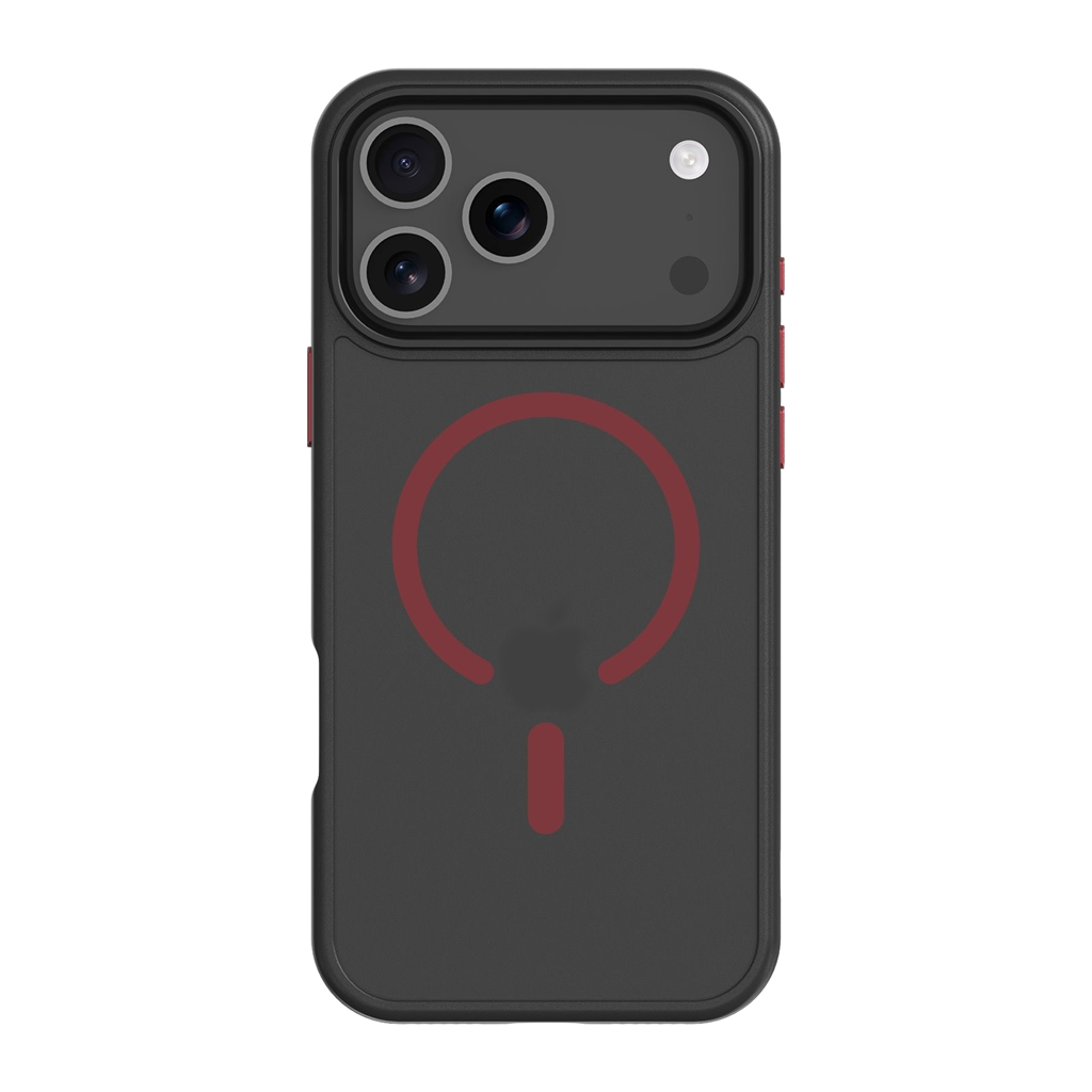 Apple iPhone 17 Pro Max Tactical MagForce Hyperstealth 2.0 hátlap tok (Fekete - Piros)