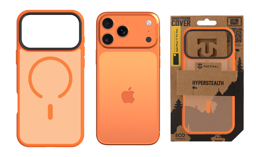 Apple iPhone 17 Pro Max Tactical MagForce Hyperstealth 2.0 hátlap tok (Narancssárga)