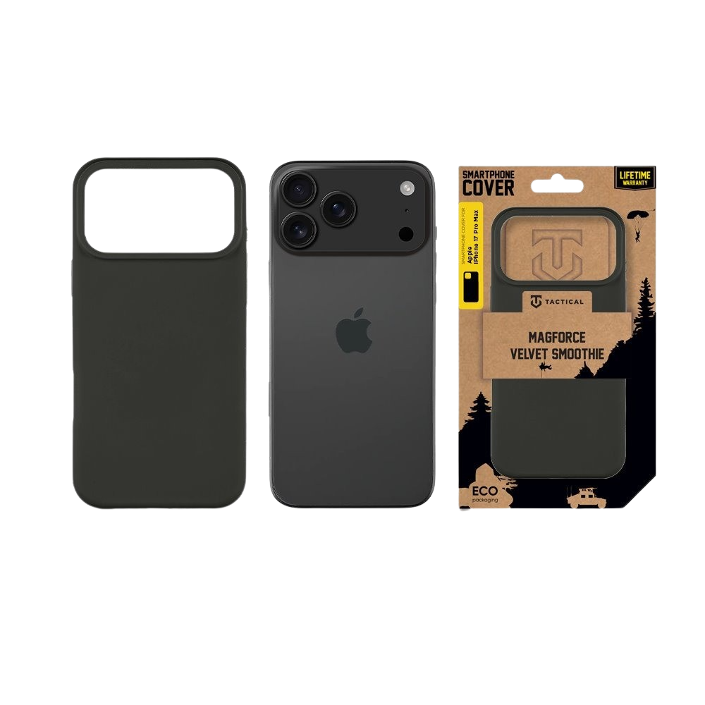 Apple iPhone 17 Pro Max Tactical MagForce Velvet Smoothie tok (Sötétszürke)