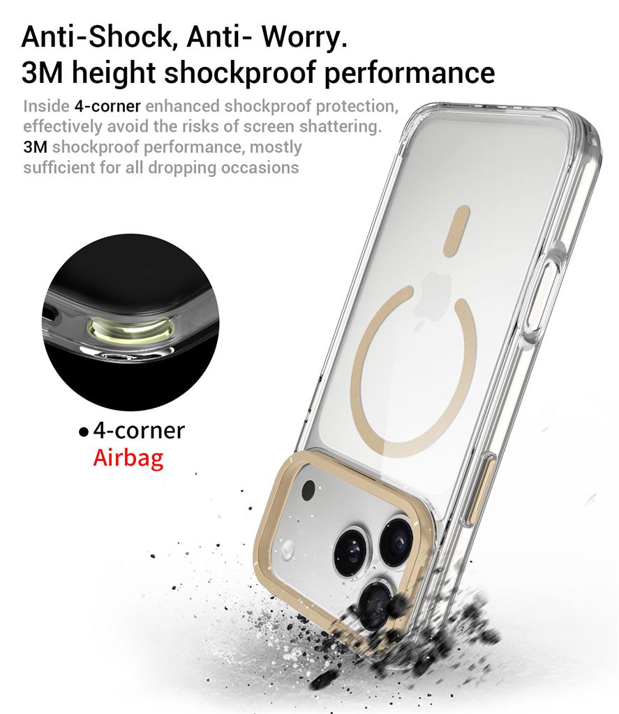 Apple iPhone 17 Pro Max TOKO Apex capsule magsafe hátlap tok (Arany)