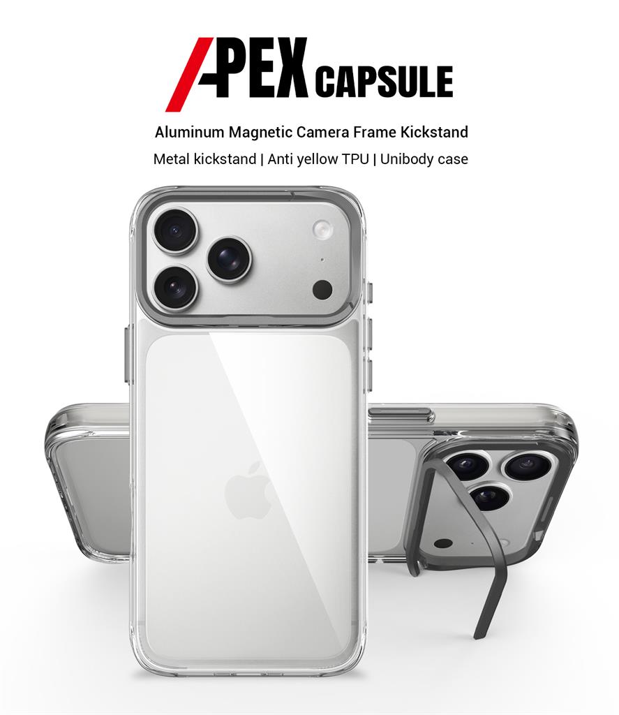 Apple iPhone 17 Pro Max TOKO Apex capsule magsafe hátlap tok (Ezüst)