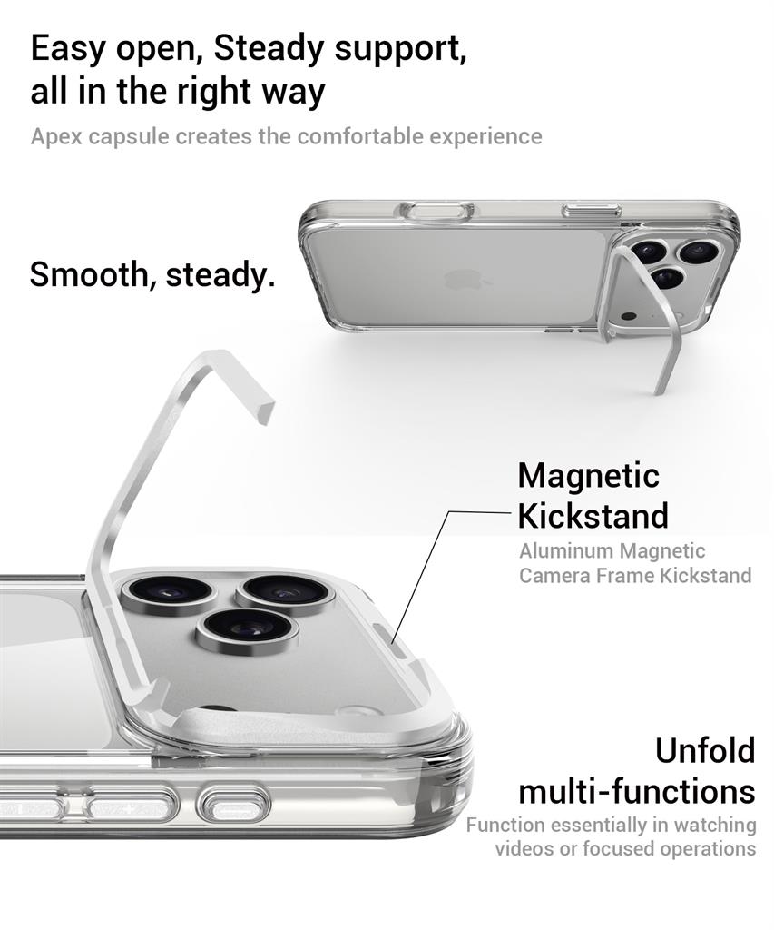 Apple iPhone 17 Pro Max TOKO Apex capsule magsafe hátlap tok (Fehér)