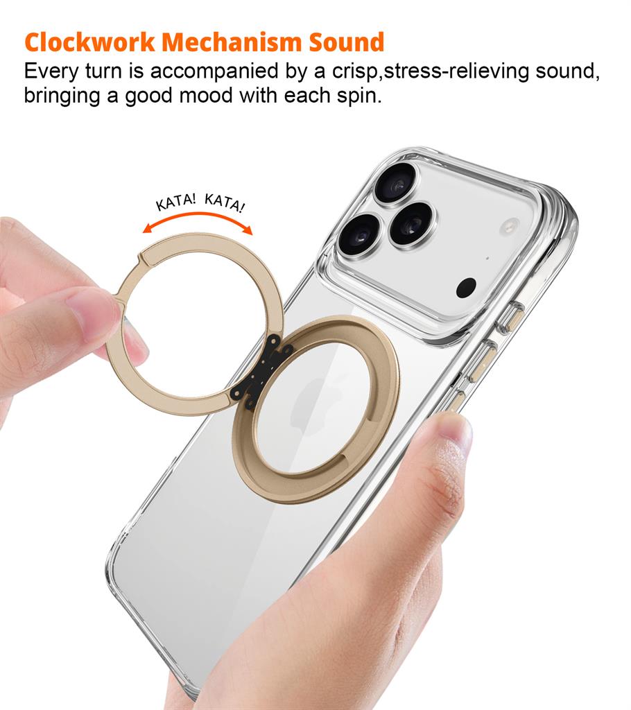 Apple iPhone 17 Pro Max TOKO Pure MagSafe 360 ring hátlap tok (Arany)