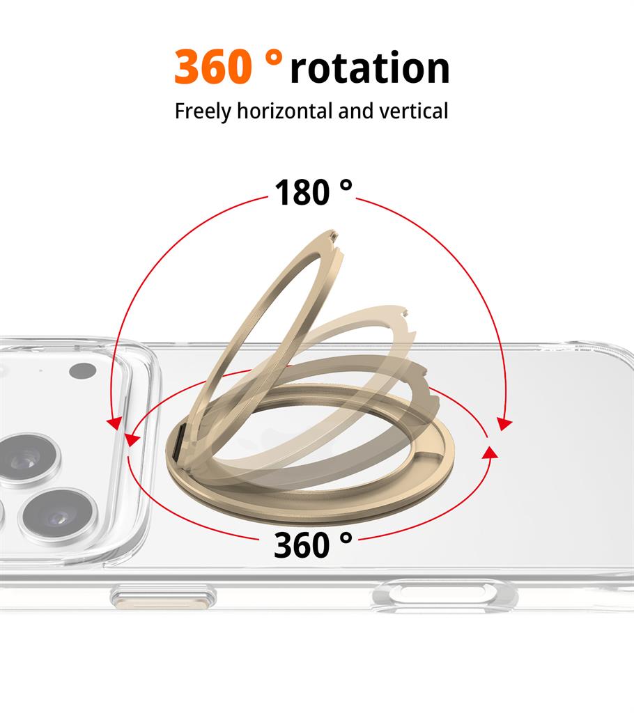 Apple iPhone 17 Pro Max TOKO Pure MagSafe 360 ring hátlap tok (Arany)