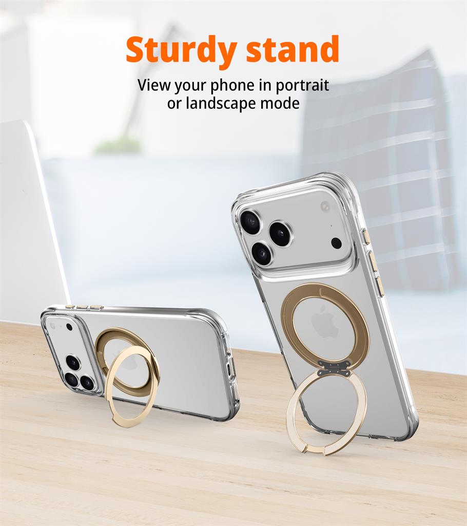 Apple iPhone 17 Pro Max TOKO Pure MagSafe 360 ring hátlap tok (Arany)