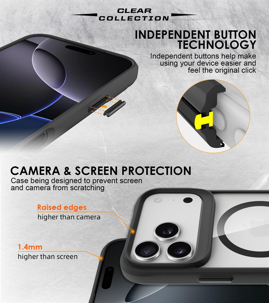 Apple iPhone 17 Pro Max TOKO Taurustar magsafe hátlap tok (Fekete)