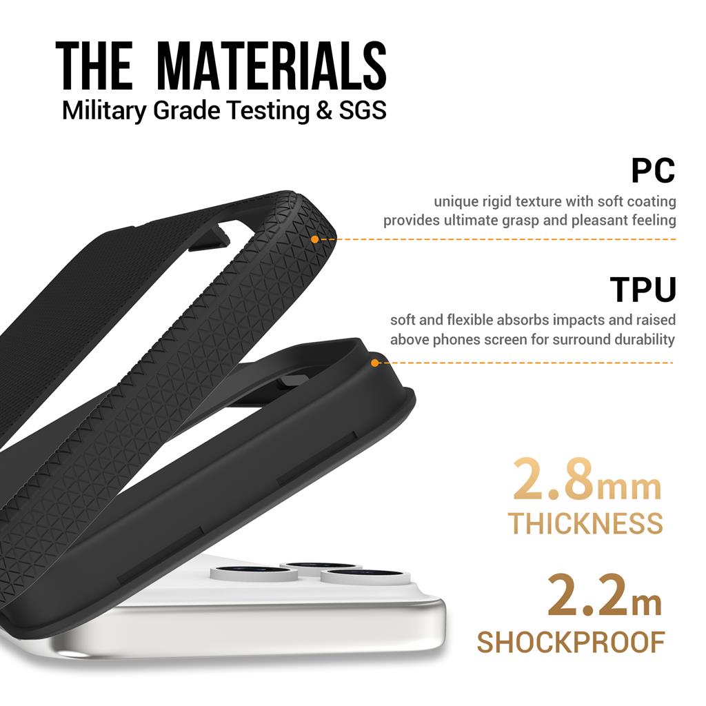 Apple iPhone 17 Pro Max Toko Triangle MagSafe hátlap tok (Fekete)