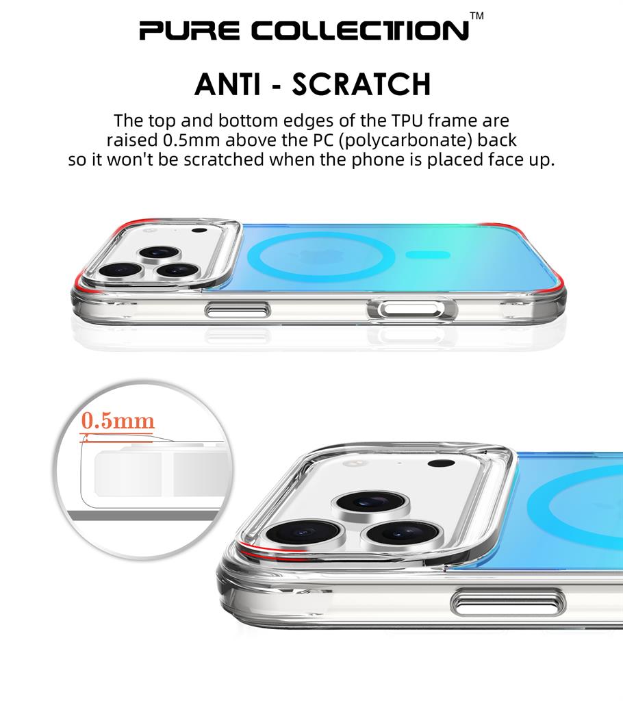 Apple iPhone 17 Pro Max TOKO Triangle magsafe hátlap tok (Kék)