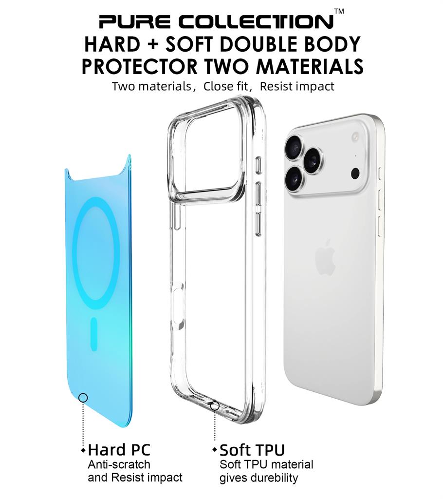 Apple iPhone 17 Pro Max TOKO Triangle magsafe hátlap tok (Kék)