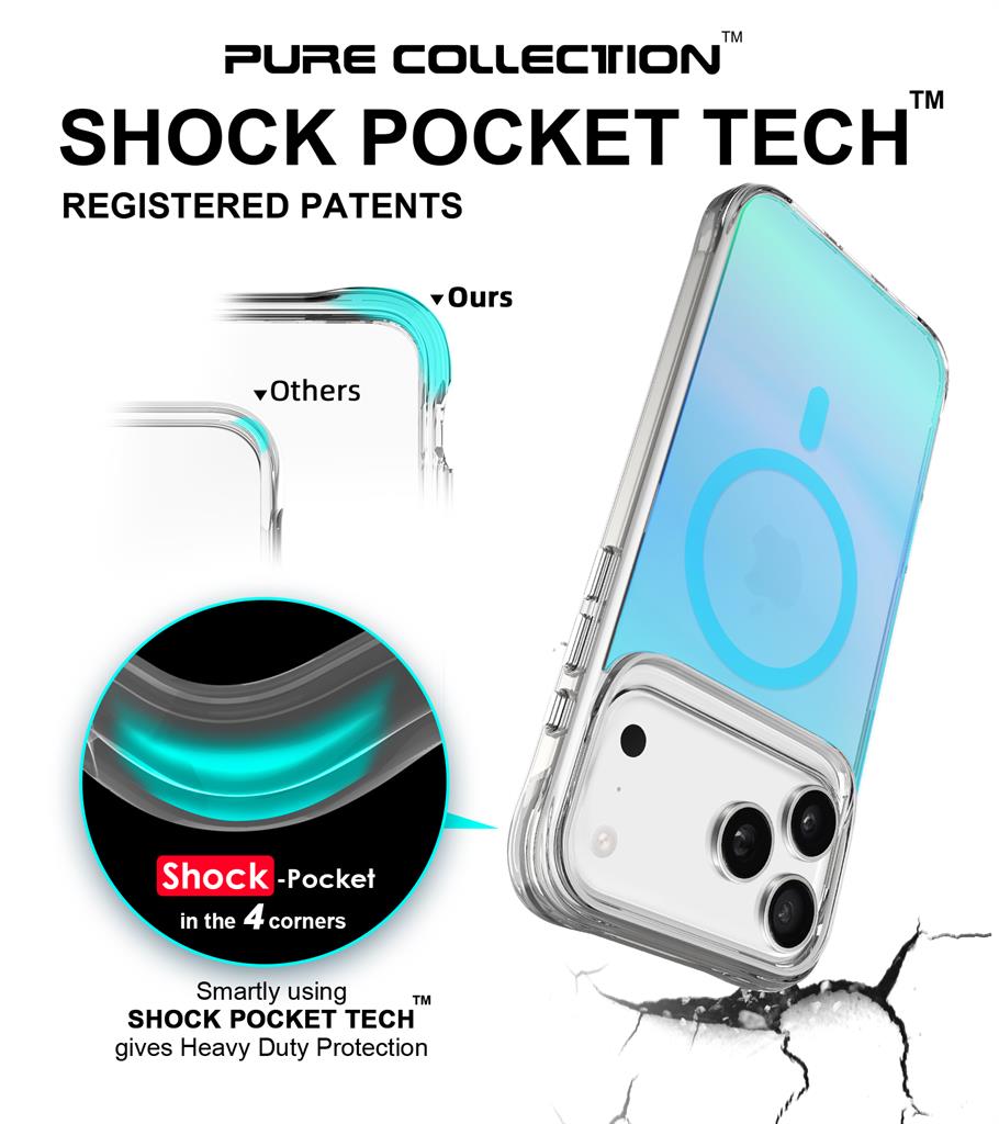 Apple iPhone 17 Pro Max TOKO Triangle magsafe hátlap tok (Kék)