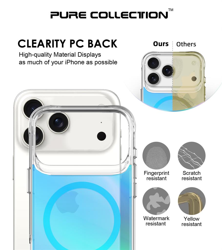 Apple iPhone 17 Pro Max TOKO Triangle magsafe hátlap tok (Kék)